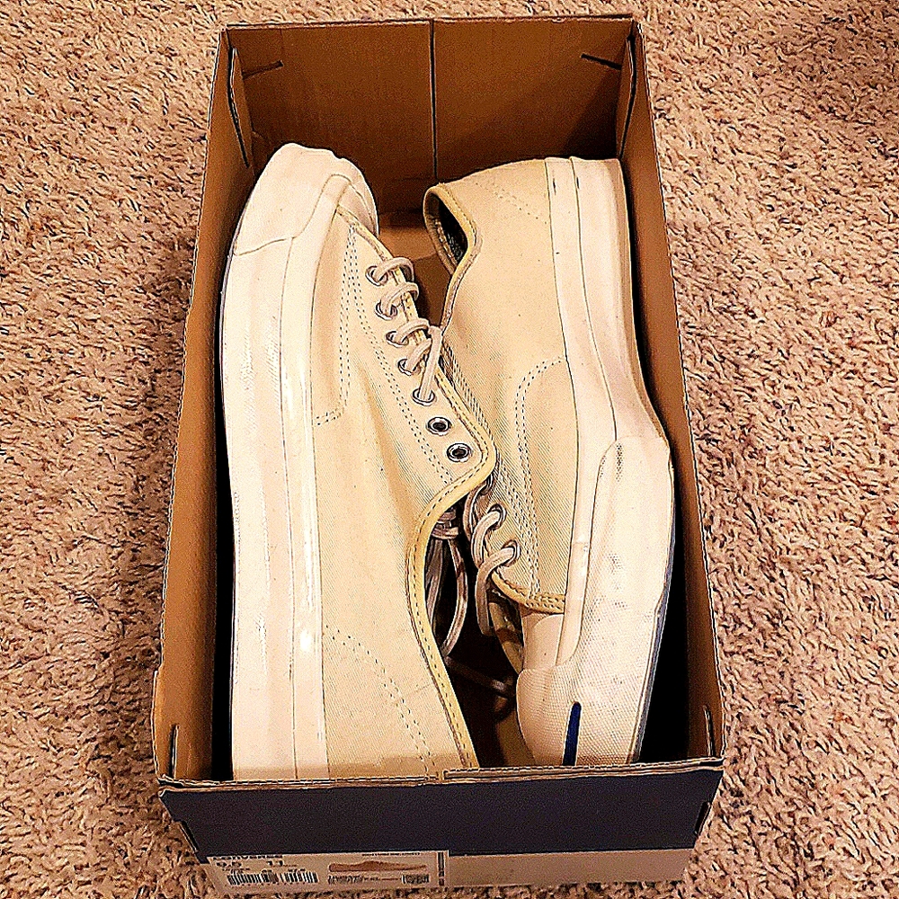 Jack Purcell Converse NIB Cream 9.5 Men 11 Women